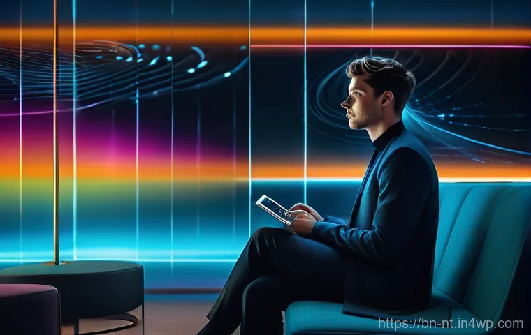 히든 테크놀로지의 사용자 인터페이스 UI  혁신 - **Prompt:** A bright, minimalist living room in a futuristic smart home. Soft, diffused natural ligh...