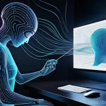 히든 테크놀로지와 비즈니스 위험 관리 - **Prompt:** A dynamic digital artwork illustrating the dual nature of Artificial Intelligence. On on...