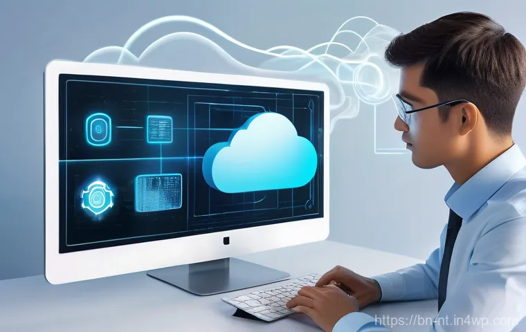 히든 테크놀로지와 비즈니스 위험 관리 - **Prompt:** A detailed scene depicting the challenges of data protection for small businesses. In th...