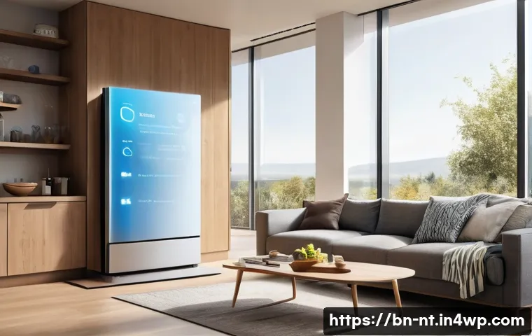 히든 테크놀로지에서의 실시간 데이터 분석 - **Prompt:** "A brightly lit, modern smart home living room. A diverse young adult, wearing stylish c...